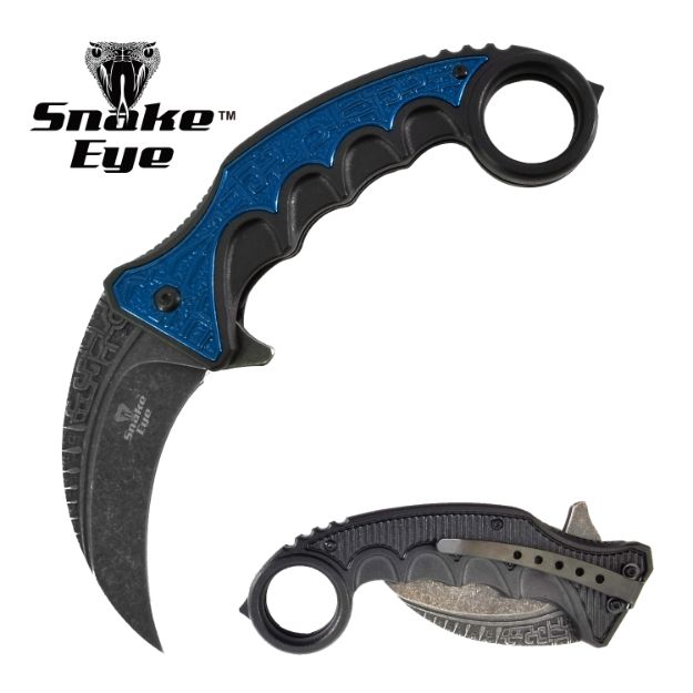 Snake Eye Tactical Spring Assist KNIFE Karambit Style Collection