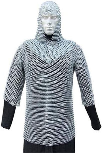 Chain Mail SHIRT and Coif Set (Full Size) Knight Armor