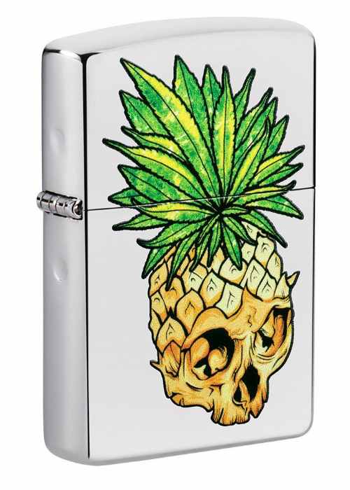 Zippo Leaf SKULL Pineapple Design Lighter