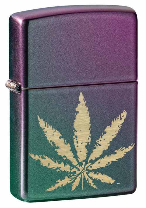 Zippo Iridescent Marijuana Leaf LIGHTER