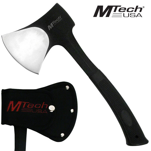 M-tech Traditional Stainless Steel Camping Axe - Black Hatchet