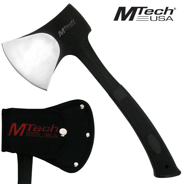 M-tech Traditional Stainless Steel CAMPING Axe - Black Hatchet