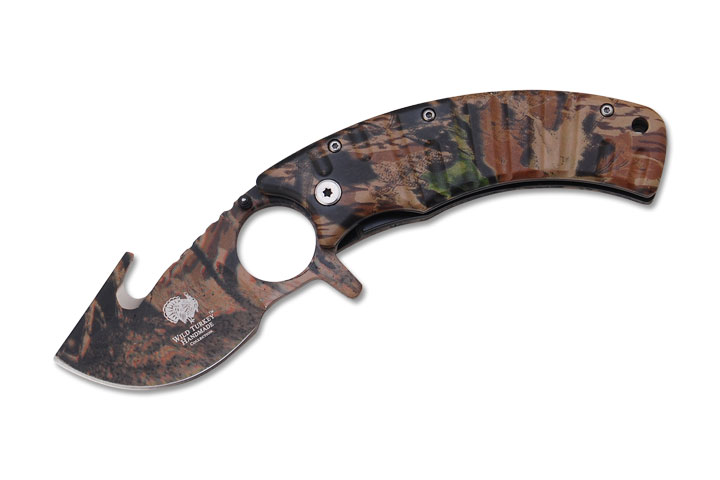 Wild Turkey Hunter's Choice Gut Hook Action Assist KNIFE 4.75''