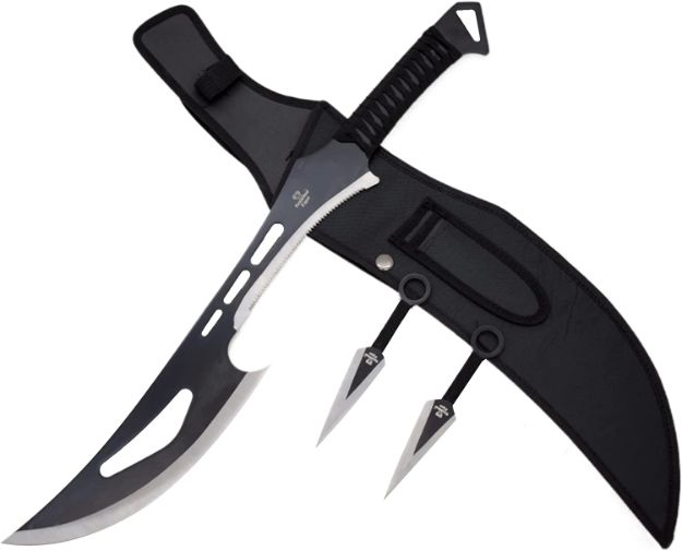 Snake Eye Tactical NINJA SWORD and Kunai/Throwing Knife Set