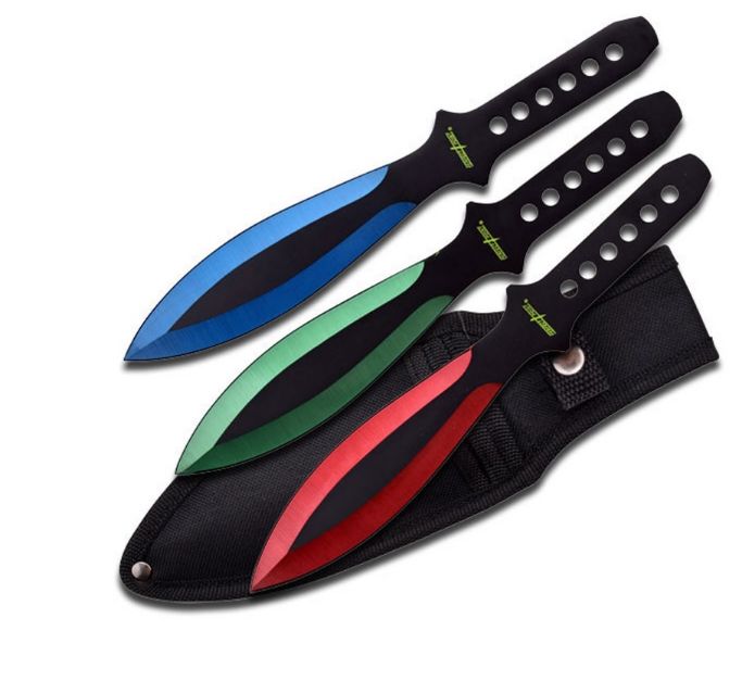 Perfect Point THROWING KNIFE Set 9'' Overall PP-114-3RGB