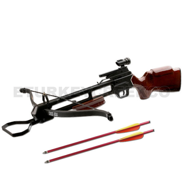 Hunters Rifle CROSSBOW Pre Strung 150LBS Wood Stock