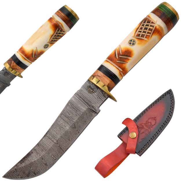 Old Ram Custom Handmade Full Tang Real Damascus Steel Blade