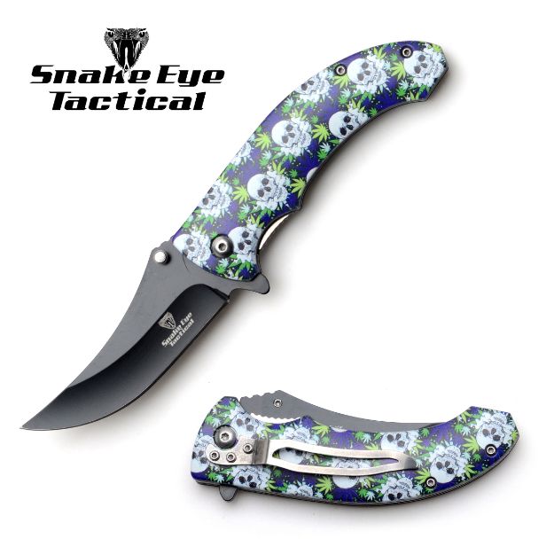 Snake Eye Tactical Spring Assist KNIFE 4.75'' Closed