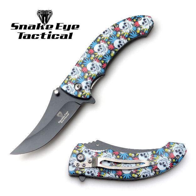 Snake Eye Tactical Spring Assist Knife 4.75'' Closed