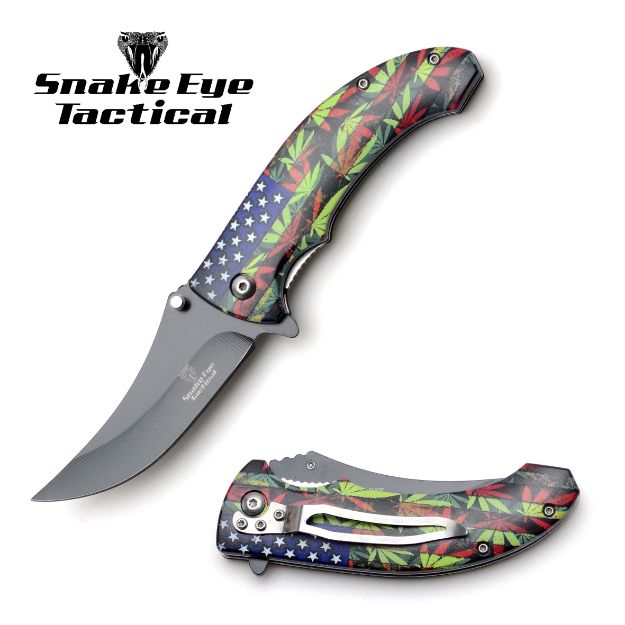 Snake Eye Tactical Spring Assist KNIFE 4.75'' Closed