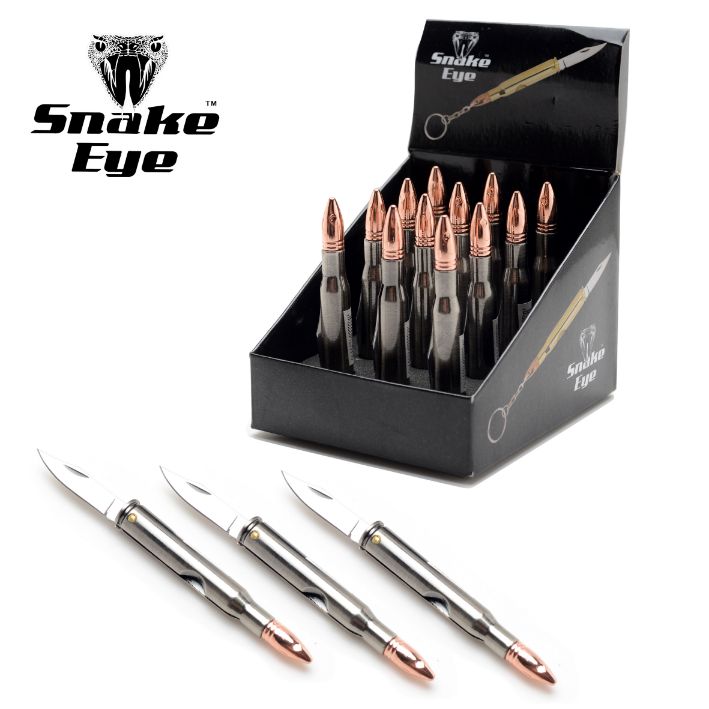 12-PC Bullet KNIFE 3.25'' Closed with KEY Chain