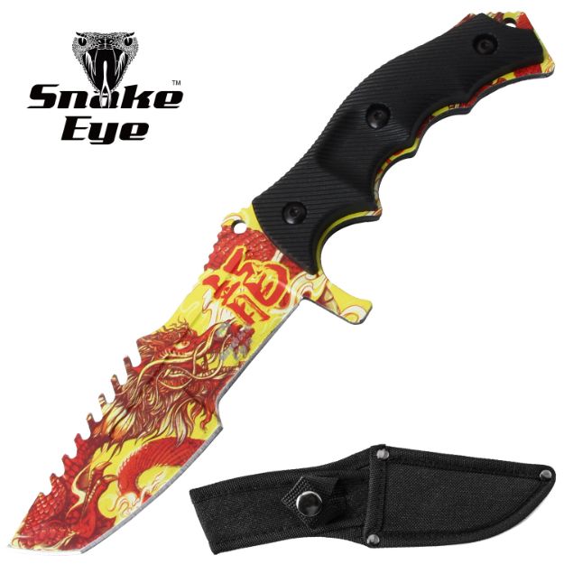 Snake Eye Tactical Heavy Duty Fix Blade KNIFE 8.5'' Overall W/Case