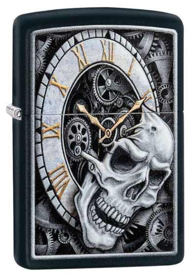 Zippo Skull Clock Design LIGHTER