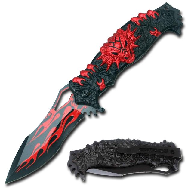 Snake Eye Fantasy RD Dragon Style Spring Assist KNIFE