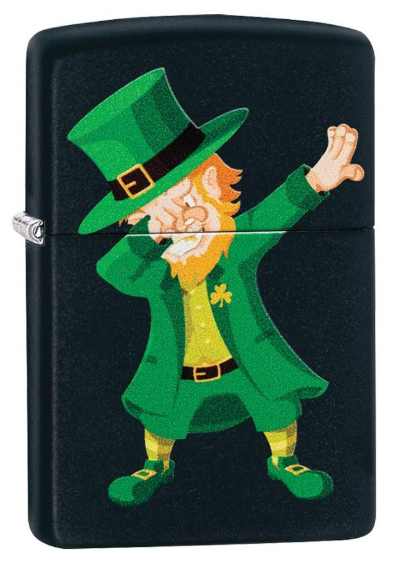 Zippo Dabbing Leprechaun Design Lighter