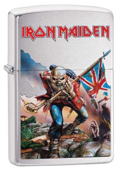 Zippo Iron Maiden Eddie Mascot Chrome Lighter