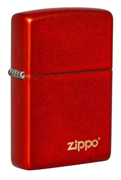 Zippo Classic Metallic RED Zippo Logo Lighter