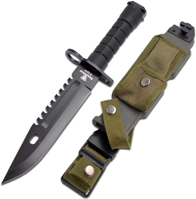 Snake Eye Tactical M9 Bayonet Military KNIFE (BK-BK)