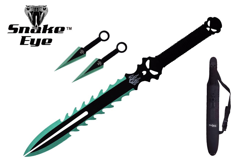 Snake Eye Tactical NINJA-SWORD Comes With Throwing Knife