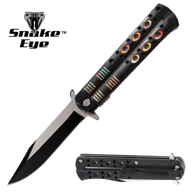 Snake Eye Tactical Butterfly Style MC Spring Assist KNIFE