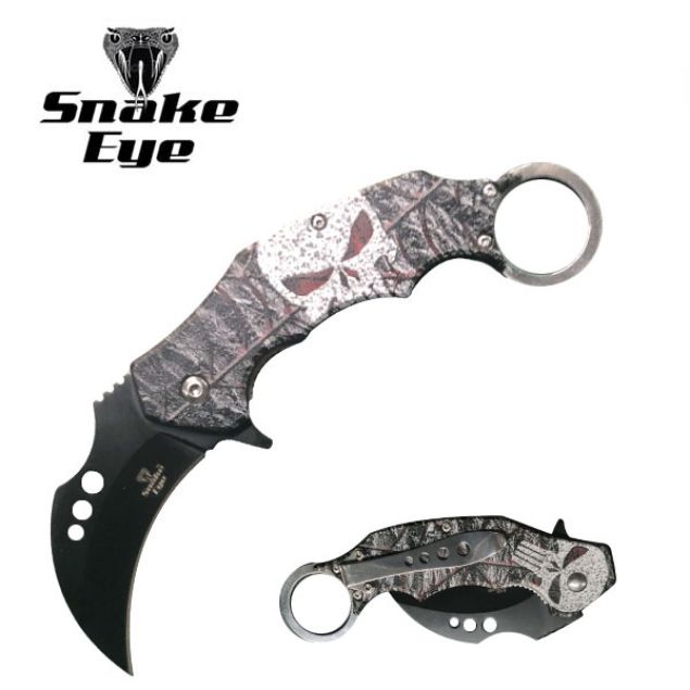 Snake Eye Tactical Karambit Spring Assist KNIFE 5'' Closed