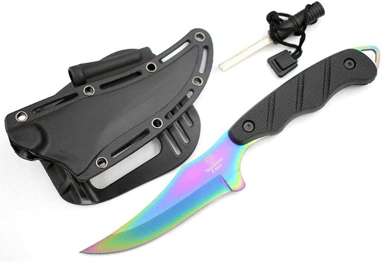 Snake Eye Tactical Full Tang Hunting KNIFE W/ ABS Plastic Sheath
