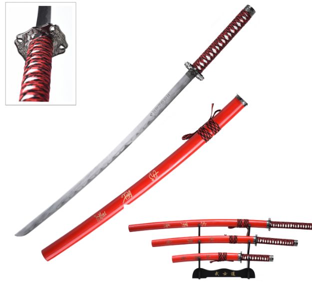Snake Eye Warrior DRAGON Design Japanese Katana Sword Set