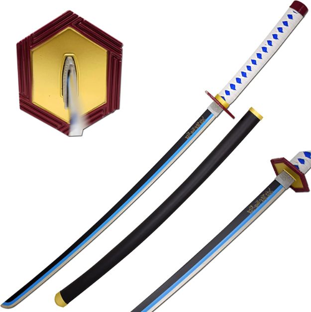 FANTASY Anime Tomioka Giyuu Blue SWORD 41 Inches Overall length