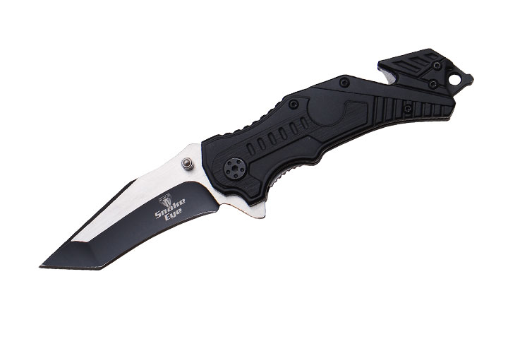 Spring Assist - 'Legal Auto Knife' - Black Tactical Fighter