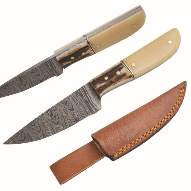 Old Ram Handmade Full Tang Damascus STEEL Blade Hunting Knife