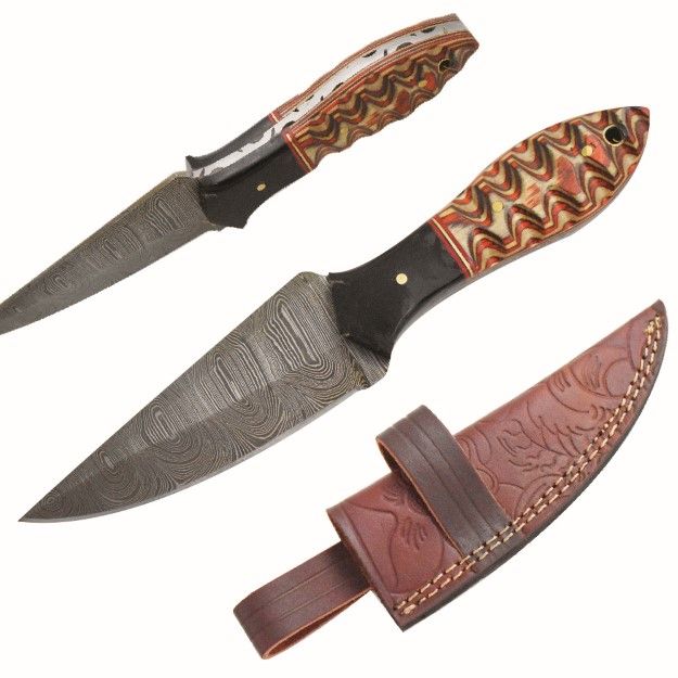 Old Ram Handmade Full Tang Real Damascus Hunting Knife