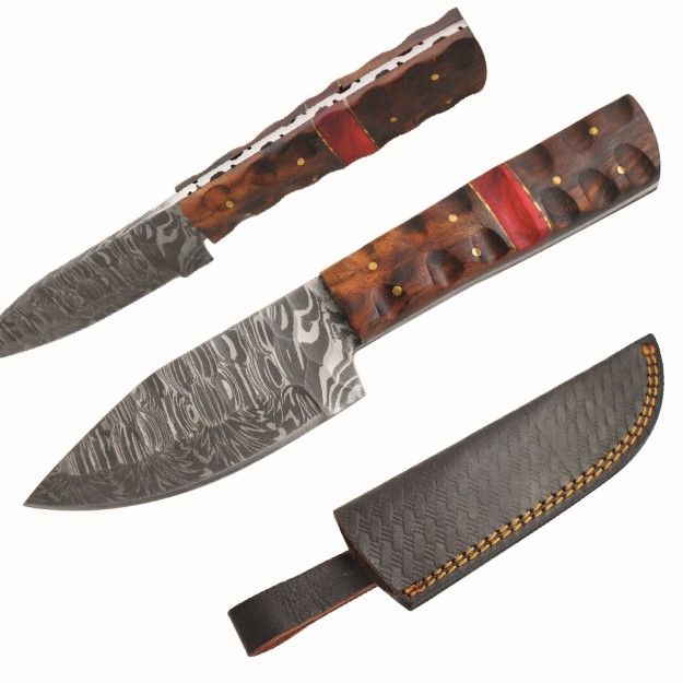 Old Ram Handmade Full Tang Real Damascus STEEL Skinner Knife
