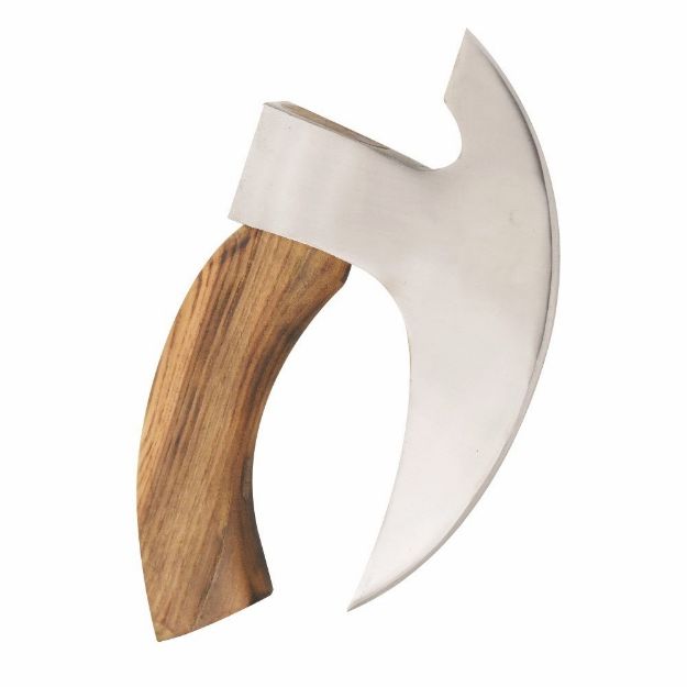 Old Ram Handmade Stainless STEEL Ulu kitchen Pizza Cutter Axe