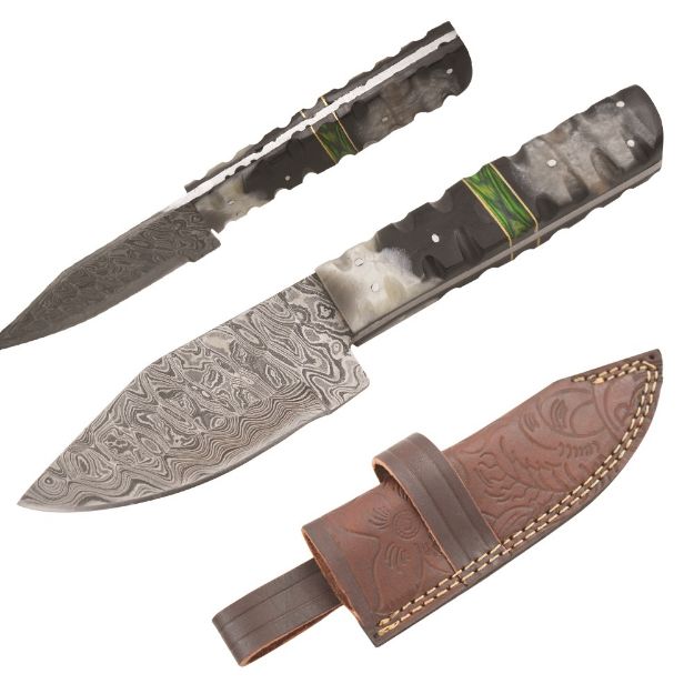 Old Ram Handmade Real Damascus STEEL Skinner Knife