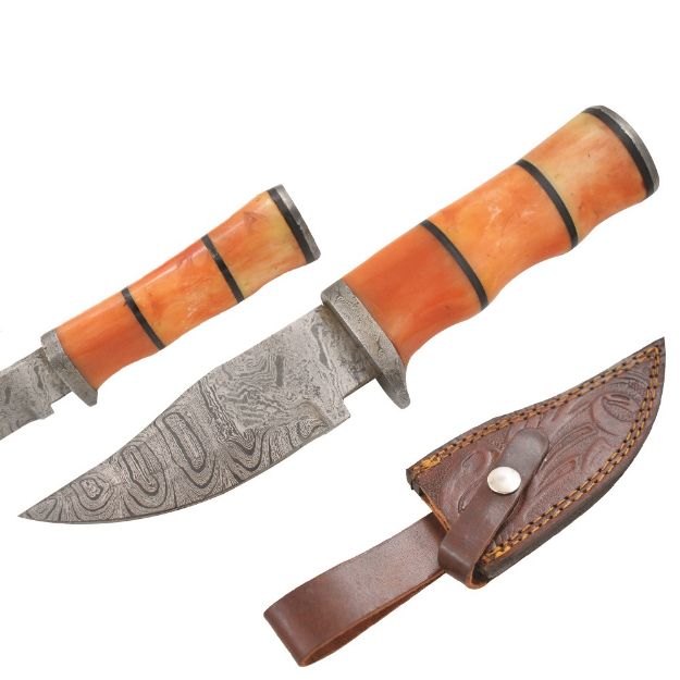 Old Ram Handmade Custom Damascus Steel Hunting Knife