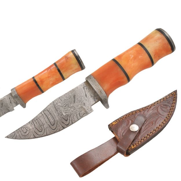 Old Ram Handmade Custom Damascus STEEL Hunting Knife