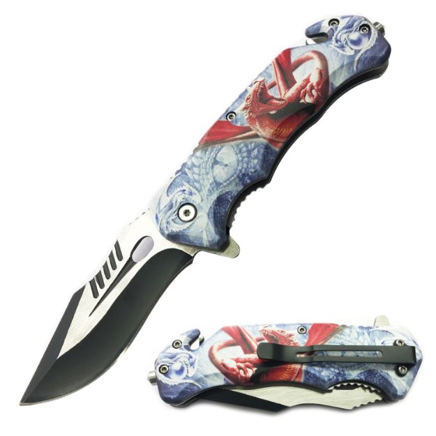 Snake Eye Tactical Dragon-1 Rescue Style Spring Assist Knife