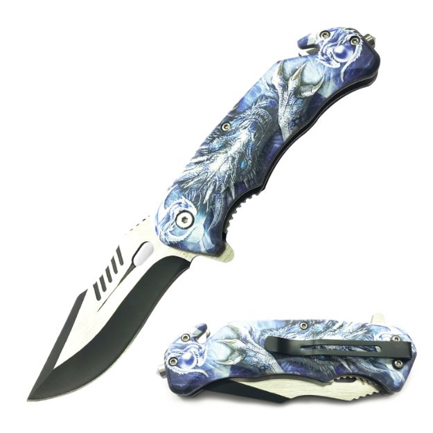 Snake Eye Tactical DRAGON-5 Rescue Style Spring Assist Knife