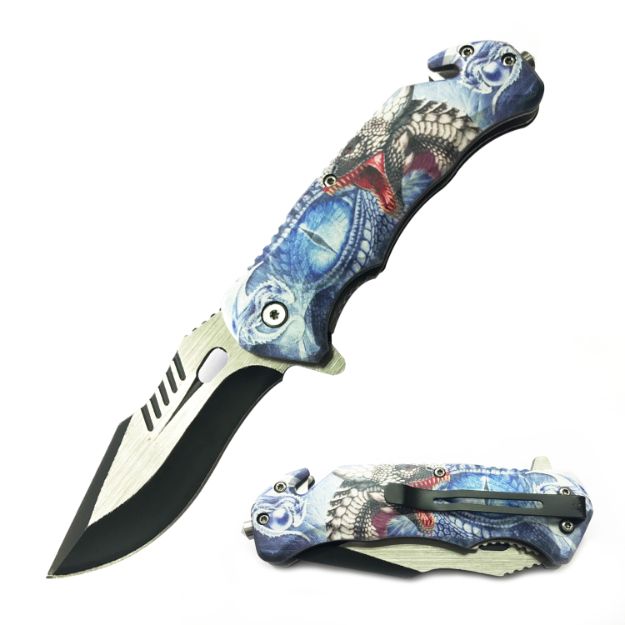 Snake Eye Tactical Dragon-6 Rescue Style Spring Assist KNIFE