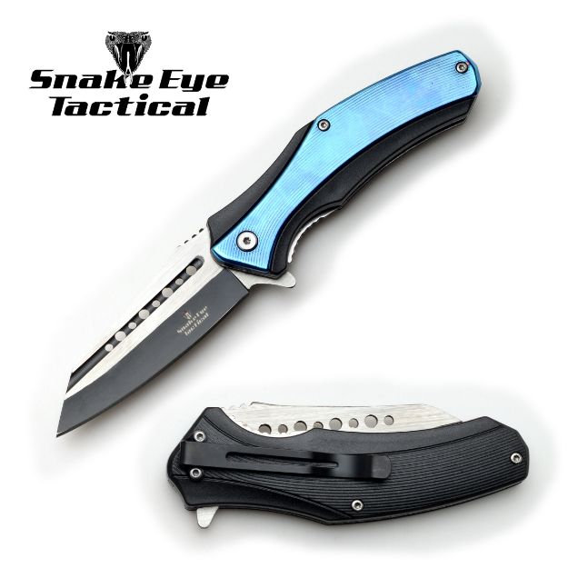 Snake Eye Tactical Blue Spring Assist KNIFE