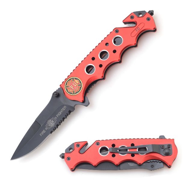 ''FireFighter'' Rescue Style Spring Assist KNIFE