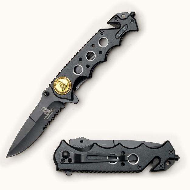 ''D.T.O.M.B'' Rescue Style Spring Assist Knife
