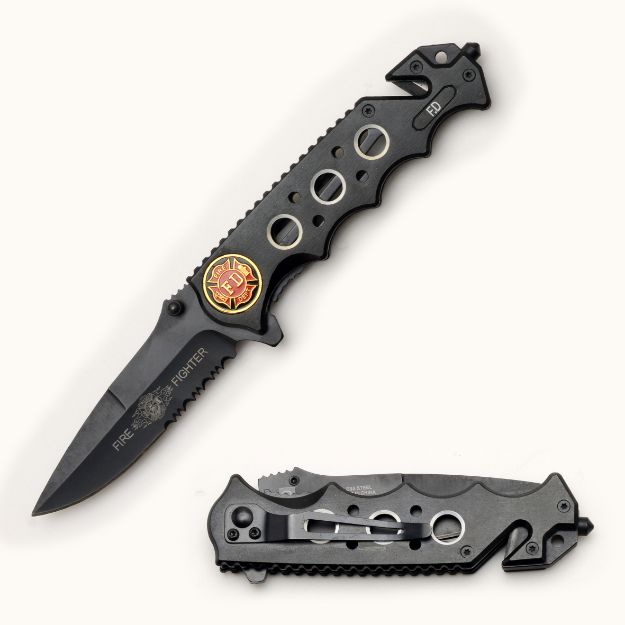 ''FireFighter'' Rescue Style Spring Assist KNIFE