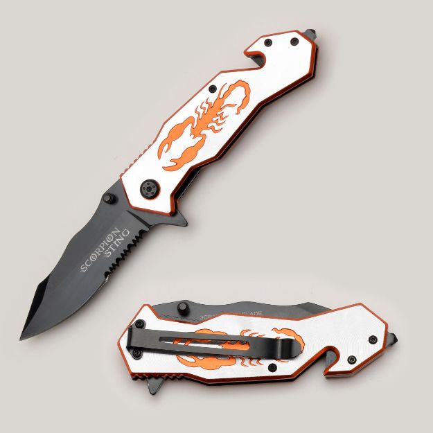 '' Scorpion Sting '' PE Rescue Style Action Assist Knife.