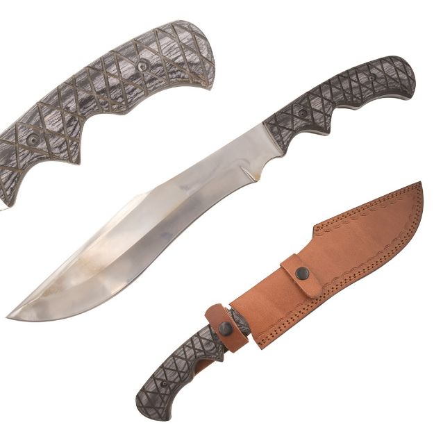 Old Ram Handmade Full Tang Hunting Machete BLACK Wood Handle