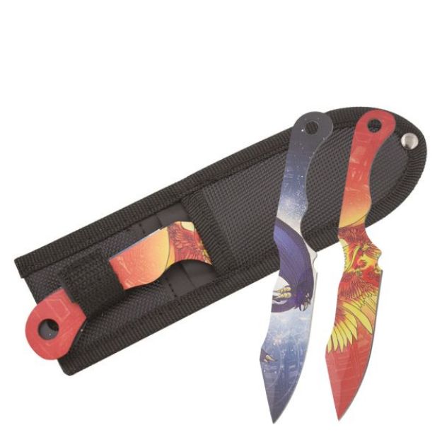 Snake Eye Tactical 2PC Throwing KNIFE set Comes with Sheath