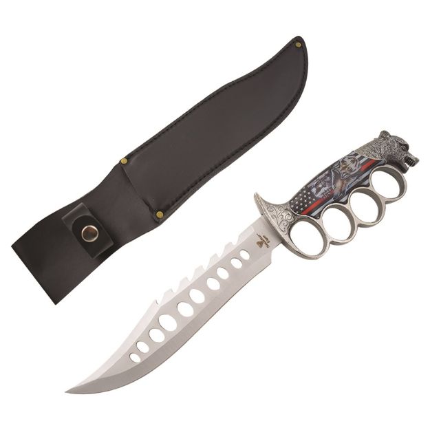 Snake Eye Tactical Fantasy Fixed Blade Knuckle Handle Knife (W9)