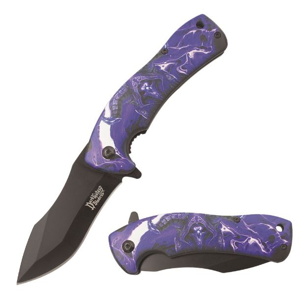 Dark Fantasy Blade Spring Assist Purple KNIFE