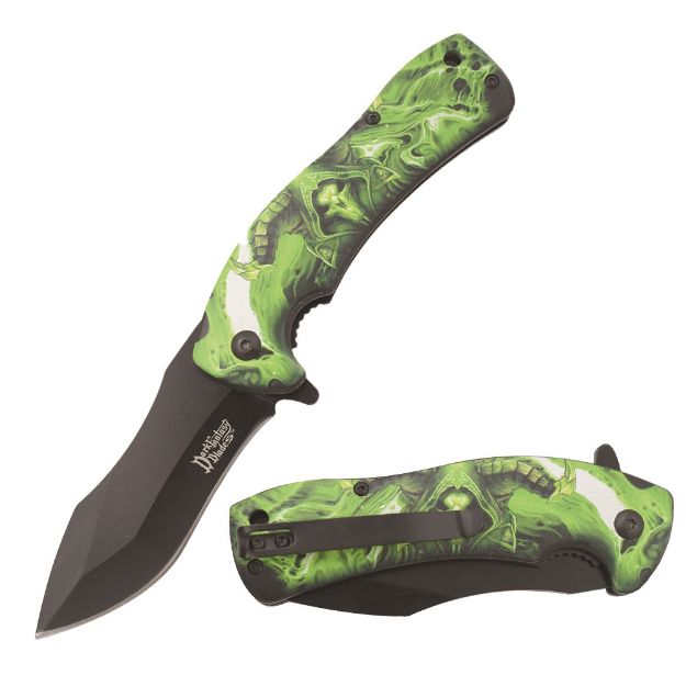 Dark Fantasy Blade Spring Assist Green KNIFE