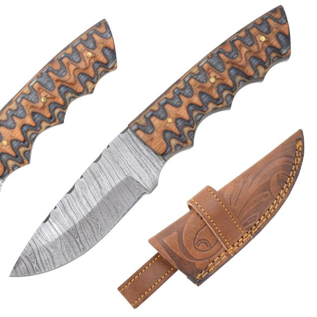 Old Ram Handmade Damascus Blade Hunting Knife 518BR